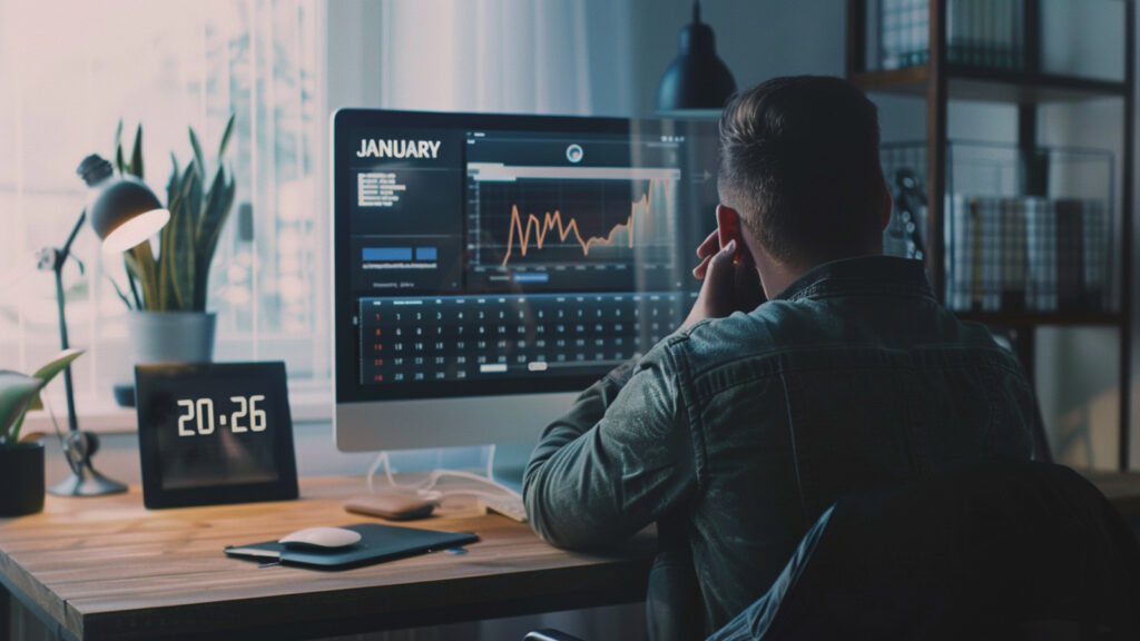 AdSense revenue graph crashing January 2026.